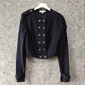 🚩steal authentic Burberry Black Double-Breasted Women's Blazer